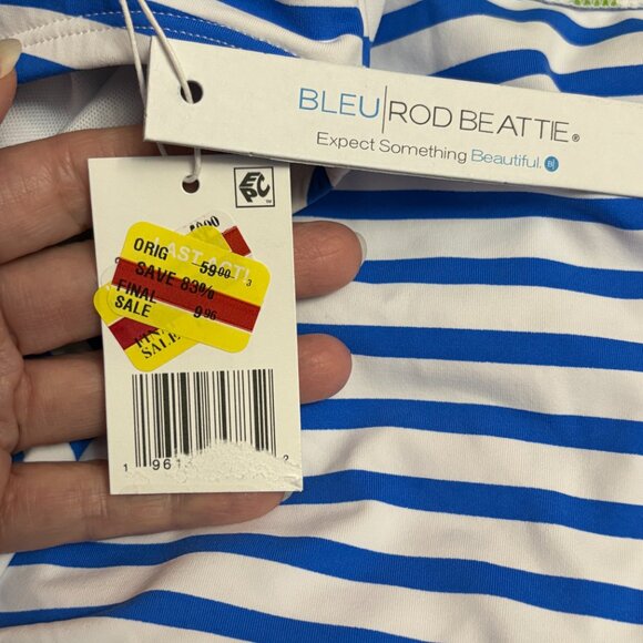 Bleu by Rod Beattie Striped Fold-Over Bikini Bottoms - Size: 12 - NWT - Picture 11 of 12